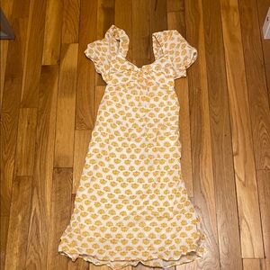 Yellow Floral Women's Dress